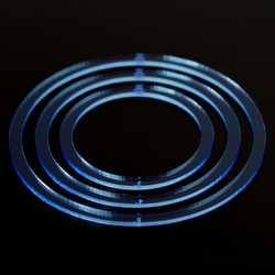 Blast Ring: Flourescent Blue 3 inch (1)