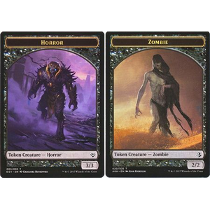 Magic löskort: Archenemy: Nicol Bolas: Horror / Zombie Token