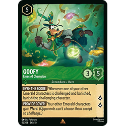 Lorcana Löskort: Whispers in the Well: Goofy - Emerald Champion