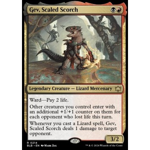 Magic löskort: Bloomburrow: Gev, Scaled Scorch