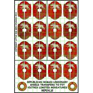 Little Big Men Studio: Republican Roman Shield Transfers #2 for Victrix