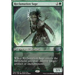 Magic löskort: M15: Reclamation Sage (Game Day Fullart)