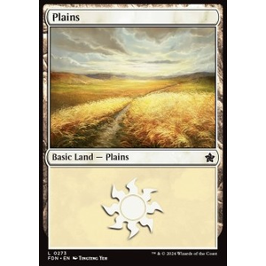 Magic löskort: Magic: The Gathering Foundations: Plains (v.2) (Foil)