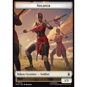 Magic löskort: Marvel Super Heroes: Soldier Token (W 1/1) // Clue Token