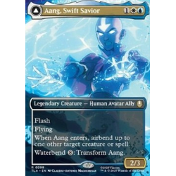 Magic löskort: Avatar: The Last Airbender: Aang, Swift Savior // Aang and La, Ocean's Fury (alternative art)