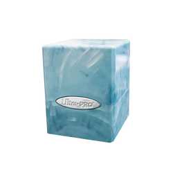 Ultra Pro Deck Box Marble Satin Cube - Light Blue / White