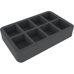 Feldherr Half-size 50mm Foam for Large Flames Of War Bases  - 8 Slots