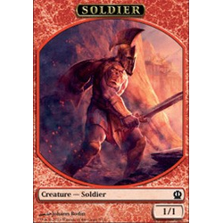 Magic löskort: Theros: Soldier Token (Red 1/1)