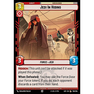 Star Wars: Unlimited Löskort: Legends of the Force: Jedi In Hiding