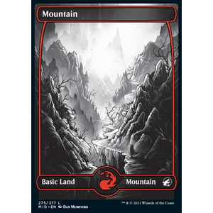 Magic löskort: Innistrad: Midnight Hunt: Mountain (v.2)