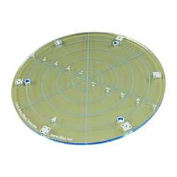 LITKO 5-inch Diameter Area Template, Transparent Light Blue