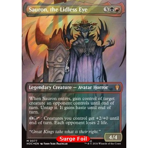 Magic löskort: The Hobbit: Sauron, the Lidless Eye (Surge Foil)
