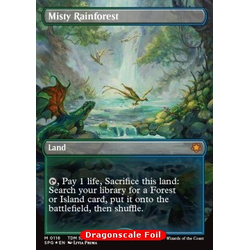 Magic löskort: Special Guests: Misty Rainforest (Dragonscale Foil)