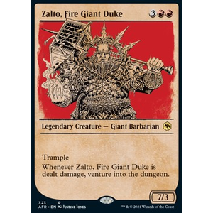 Magic löskort: Adventures in the Forgotten Realms: Zalto, Fire Giant Duke (alternative art)
