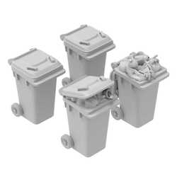 Green Stuff World: Plastic Trash Bins - 3D Printed