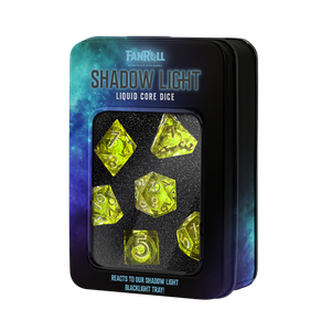 Metallic Dice:Shadow Light UV Reactive Elixir Liquid Core Dice Set
