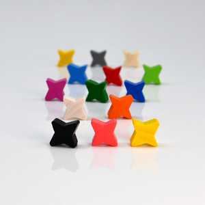 Game Pieces: Star-Mini - Yellow (Wood) (10)