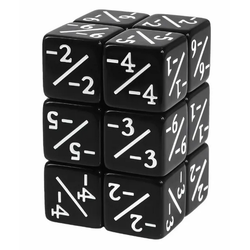 Vaettir Workshop: Negative Counter Dice 16mm Opaque Black (12)