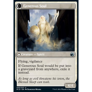 Magic löskort: Innistrad: Midnight Hunt: Beloved Beggar // Generous Soul (Foil)