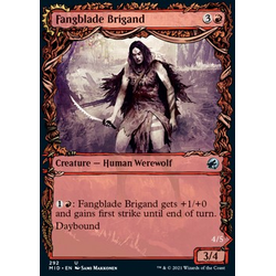 Magic löskort: Innistrad: Midnight Hunt: Fangblade Brigand // Fangblade Eviscerator (alternative art) (Foil)