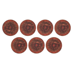 Gamemat.EU: 40K Objective Markers - Brown (7)