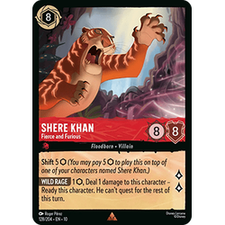 Lorcana Löskort: Whispers in the Well: here Khan - Fierce and Furious