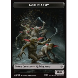 Magic löskort: The Hobbit: Goblin Army Token (B 0/0) // Human Soldier Token (W 1/1)