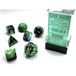 Gemini™ Black-Green w/gold (7-Die set)