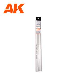 Styrene Strip: Half Cane 3 x 350mm