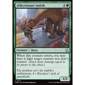 Magic löskort: Magic: The Gathering Foundations: Affectionate Indrik (Foil)