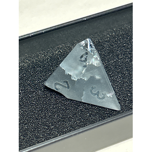 Glass Dice Set - Cracked Glass Zircon (7)