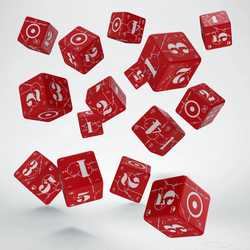 D6: Battle Dice Set - British (10st red w/ white)