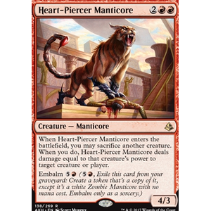 Magic löskort: Amonkhet: Heart-Piercer Manticore