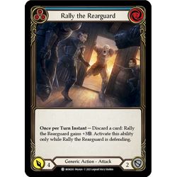 FaB Löskort: Monarch 1st Edition: Rally the Rearguard (Blue) (Rainbow Foil)