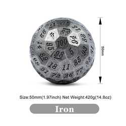 Metal D100 Dice - Iron