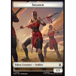 Magic löskort: Commander: Marvel Super Heroes: Soldier Token (W 1/1) // Goat Token (W 0/1)